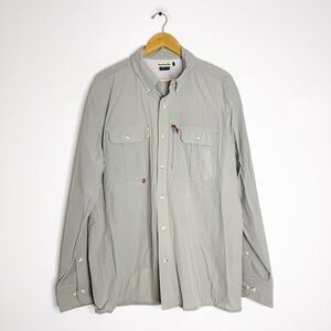 Tom Beckbe Tide Water Performance Shirt Size XL Gray Nylon Blend